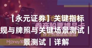【永元证券】关键指标：合规与牌照与关键场景测试｜详解