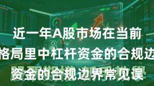 近一年A股市场在当前存量博弈格局里中杠杆资金的合规边界常见误